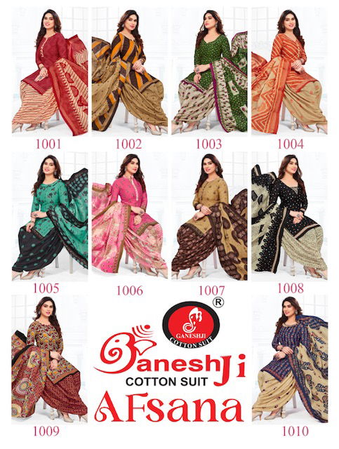 Afsana Vol 1 By Ganeshji Printed Cotton Dress Material catalog